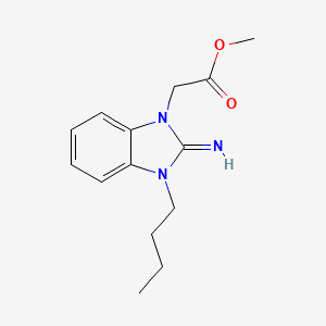 molecular formula C14H19N3O2 B10813953 methyl (3-butyl-2-imino-2,3-dihydro-1H-benzimidazol-1-yl)acetate 