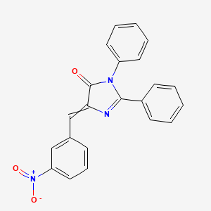 molecular formula C22H15N3O3 B10813977 5-[(3-Nitrophenyl)methylidene]-2,3-diphenylimidazol-4-one 