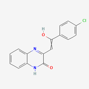 molecular formula C16H11ClN2O2 B10814001 3-[2-(4-chlorophenyl)-2-hydroxyethenyl]-1H-quinoxalin-2-one 