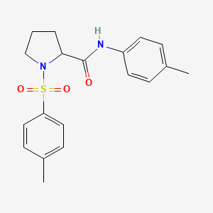 molecular formula C19H22N2O3S B10814017 N-(p-tolyl)-1-tosylpyrrolidine-2-carboxamide 