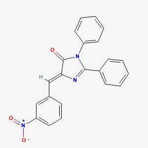 molecular formula C22H15N3O3 B10814030 (5Z)-5-(3-nitrobenzylidene)-2,3-diphenyl-3,5-dihydro-4H-imidazol-4-one 