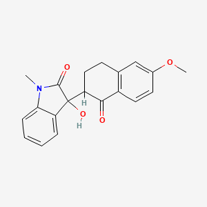 3-hydroxy-3-(6-methoxy-1-oxo-1,2,3,4-tetrahydronaphthalen-2-yl)-1-methyl-1,3-dihydro-2H-indol-2-one