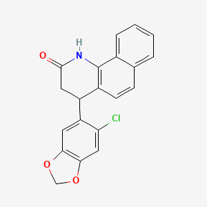 4-(6-Chloro-1,3-benzodioxol-5-yl)-3,4-dihydrobenzo[h]quinolin-2(1H)-one