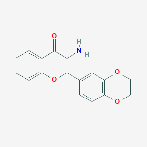 3-Amino-2-(2,3-dihydro-1,4-benzodioxin-6-yl)chromen-4-one