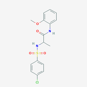 2-[(4-chlorophenyl)sulfonylamino]-N-(2-methoxyphenyl)propanamide