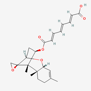 (2E,4E,6E)-8-oxo-8-[(1S,2R,7R,9R,11R,12S)-1,2,5-trimethylspiro[8-oxatricyclo[7.2.1.02,7]dodec-5-ene-12,2'-oxirane]-11-yl]oxyocta-2,4,6-trienoic acid