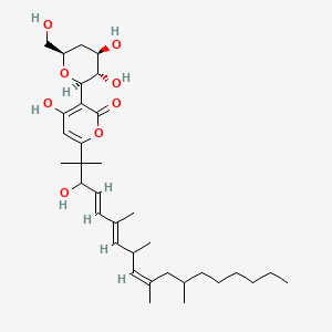 3-[(2R,3S,4R,6R)-3,4-dihydroxy-6-(hydroxymethyl)oxan-2-yl]-4-hydroxy-6-[(4E,6E,9Z)-3-hydroxy-2,6,8,10,12-pentamethyloctadeca-4,6,9-trien-2-yl]pyran-2-one