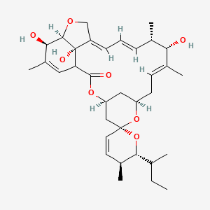 molecular formula C34H48O8 B10814265 (2R,3S,4'S,6S,8'R,10'E,12'S,13'S,14'E,16'E,20'R,21'R,24'S)-2-butan-2-yl-12',21',24'-trihydroxy-3,11',13',22'-tetramethylspiro[2,3-dihydropyran-6,6'-3,7,19-trioxatetracyclo[15.6.1.14,8.020,24]pentacosa-10,14,16,22-tetraene]-2'-one 