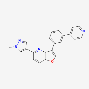 5-(1-Methyl-1H-pyrazol-4-yl)-3-(3-(pyridin-4-yl)phenyl)furo[3,2-b]pyridine