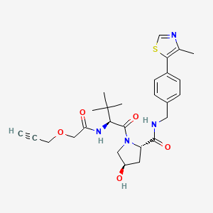 (2S,4R)-1-[(2S)-3,3-dimethyl-2-[(2-prop-2-ynoxyacetyl)amino]butanoyl]-4-hydroxy-N-[[4-(4-methyl-1,3-thiazol-5-yl)phenyl]methyl]pyrrolidine-2-carboxamide