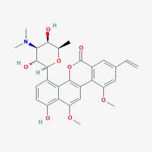 4-[(2S,3R,4S,5R,6R)-4-(dimethylamino)-3,5-dihydroxy-6-methyloxan-2-yl]-8-ethenyl-1-hydroxy-10,12-dimethoxynaphtho[1,2-c]isochromen-6-one