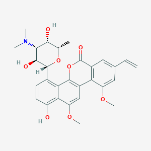 4-[(2R,3S,4R,5S,6S)-4-(dimethylamino)-3,5-dihydroxy-6-methyloxan-2-yl]-8-ethenyl-1-hydroxy-10,12-dimethoxynaphtho[1,2-c]isochromen-6-one