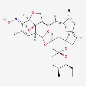 (1R,4S,5'S,6R,6'R,8R,10E,13R,14E,20R,21E,24S)-6'-ethyl-24-hydroxy-21-hydroxyimino-5',11,13,22-tetramethylspiro[3,7,19-trioxatetracyclo[15.6.1.14,8.020,24]pentacosa-10,14,16,22-tetraene-6,2'-oxane]-2-one