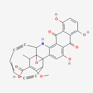 21,24,28-Trihydroxy-7-methoxy-5-methyl-19,26-dioxo-3-oxa-16-azaheptacyclo[15.12.0.02,4.02,8.04,15.018,27.020,25]nonacosa-1(29),6,11,17,20,22,24,27-octaen-9,13-diyne-6-carboxylic acid