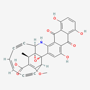 (2S,4R,5R,8S,11Z,15R)-21,24,28-trihydroxy-7-methoxy-5-methyl-19,26-dioxo-3-oxa-16-azaheptacyclo[15.12.0.02,4.02,8.04,15.018,27.020,25]nonacosa-1(29),6,11,17,20,22,24,27-octaen-9,13-diyne-6-carboxylic acid