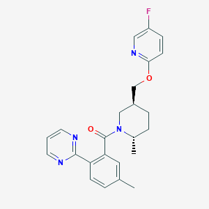 [(2S,5S)-5-[(5-fluoropyridin-2-yl)oxymethyl]-2-methylpiperidin-1-yl]-(5-methyl-2-pyrimidin-2-ylphenyl)methanone