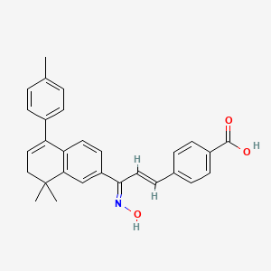 molecular formula C29H27NO3 B10814520 4-[(E,3E)-3-[8,8-dimethyl-5-(4-methylphenyl)-7H-naphthalen-2-yl]-3-hydroxyiminoprop-1-enyl]benzoic acid 