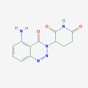 3-(5-amino-4-oxo-1,2,3-benzotriazin-3-yl)piperidine-2,6-dione