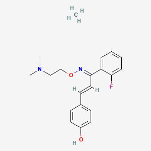 4-[(E,3E)-3-[2-(dimethylamino)ethoxyimino]-3-(2-fluorophenyl)prop-1-enyl]phenol;methane