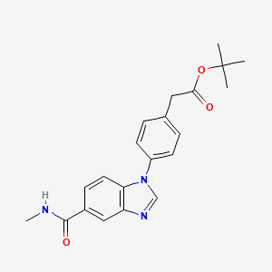 tert-butyl 2-(4-(5-(methylcarbamoyl)-1H-benzo[d]imidazol-1-yl)phenyl)acetate