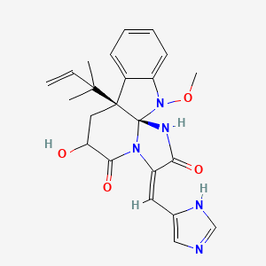 (1R,9S,14E)-11-hydroxy-14-(1H-imidazol-5-ylmethylidene)-2-methoxy-9-(2-methylbut-3-en-2-yl)-2,13,16-triazatetracyclo[7.7.0.01,13.03,8]hexadeca-3,5,7-triene-12,15-dione