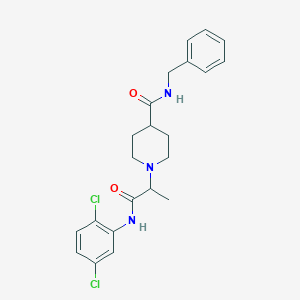 N-benzyl-1-{1-[(2,5-dichlorophenyl)carbamoyl]ethyl}piperidine-4-carboxamide