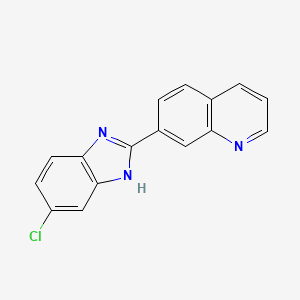 7-(5-chloro-1H-1,3-benzodiazol-2-yl)quinoline