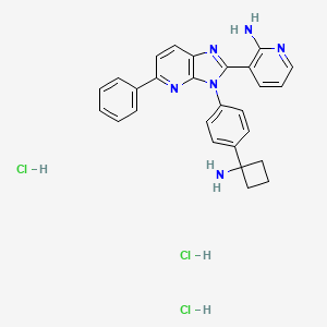 3-{3-[4-(1-aminocyclobutyl)phenyl]-5-phenyl-3H-imidazo[4,5-b]pyridin-2-yl}pyridin-2-amine trihydrochloride