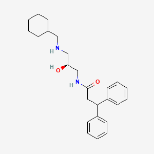 N-[(2S)-3-(cyclohexylmethylamino)-2-oxidanyl-propyl]-3,3-diphenyl-propanamide