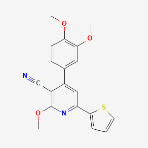 4-(3,4-Dimethoxyphenyl)-2-methoxy-6-(2-thienyl)nicotinonitrile