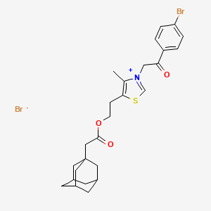 5-(2-(2-(Adamantan-1-yl)acetoxy)ethyl)-3-(2-(4-bromophenyl)-2-oxoethyl)-4-methylthiazol-3-ium bromide