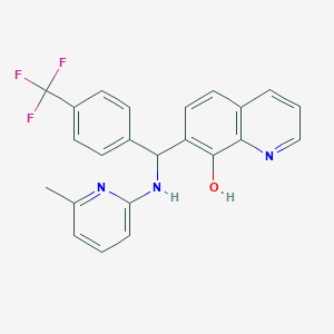 7-(((6-Methylpyridin-2-yl)amino)(4-(trifluoromethyl)phenyl)methyl)quinolin-8-ol