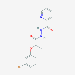 N'-[2-(3-bromophenoxy)propanoyl]pyridine-2-carbohydrazide