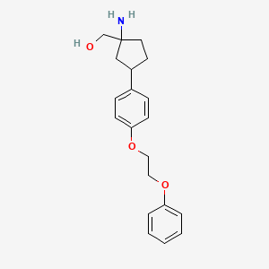 {1-Amino-3-[4-(2-phenoxyethoxy)phenyl]cyclopentyl}methanol