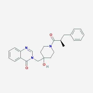 3-({1-[(2R)-2-benzylpropanoyl]-4-hydroxypiperidin-4-yl}methyl)-3,4-dihydroquinazolin-4-one