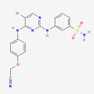 3-[[5-Bromo-4-[4-(cyanomethoxy)anilino]pyrimidin-2-yl]amino]benzenesulfonamide