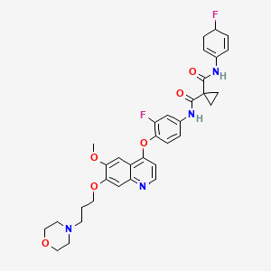 1-N-(4-fluorocyclohexa-1,5-dien-1-yl)-1-N'-[3-fluoro-4-[6-methoxy-7-(3-morpholin-4-ylpropoxy)quinolin-4-yl]oxyphenyl]cyclopropane-1,1-dicarboxamide