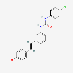 3-(4-chlorophenyl)-1-{3-[(1E)-2-(4-methoxyphenyl)ethenyl]phenyl}urea