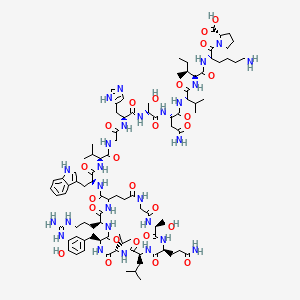 N(1)Gly-Ser-Gln-Leu-Val-Tyr-Arg-DL-Glu(1)-Trp-Val-Gly-His-Ser-Asn-Val-Ile-Lys-Pro-OH