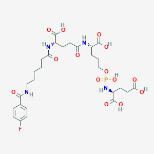 6-Oxa-4,11,16,23-tetraaza-5-phosphatetracosane-1,3,10,15-tetracarboxylic acid, 24-(4-fluorophenyl)-5-hydroxy-12,17,24-trioxo-, 5-oxide, (3S,10S,15S)-