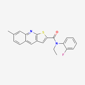 N-ethyl-N-(2-fluorophenyl)-7-methylthieno[2,3-b]quinoline-2-carboxamide