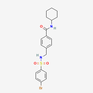 4-[(4-Bromobenzenesulfonamido)methyl]-N-cyclohexylbenzamide