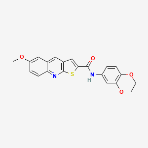 N-(2,3-dihydro-1,4-benzodioxin-6-yl)-6-methoxythieno[2,3-b]quinoline-2-carboxamide