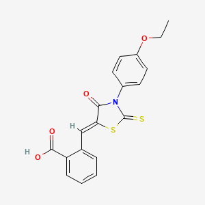 2-{(Z)-[3-(4-ethoxyphenyl)-4-oxo-2-thioxo-1,3-thiazolidin-5-ylidene]methyl}benzoic acid