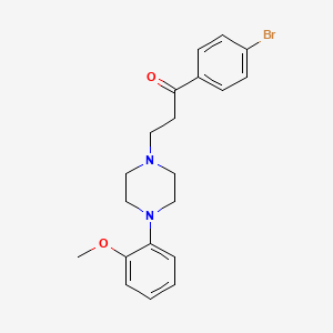 molecular formula C20H23BrN2O2 B10815793 1-(4-Bromophenyl)-3-(4-(2-methoxyphenyl)piperazin-1-yl)propan-1-one 