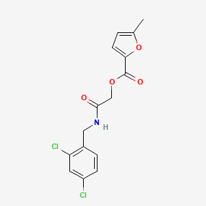 molecular formula C15H13Cl2NO4 B10815826 2-((2,4-Dichlorobenzyl)amino)-2-oxoethyl 5-methylfuran-2-carboxylate 