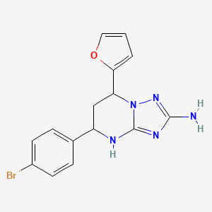 5-(4-Bromophenyl)-7-(furan-2-yl)-4,5,6,7-tetrahydro[1,2,4]triazolo[1,5-a]pyrimidin-2-amine