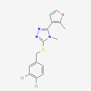 3-((3,4-Dichlorobenzyl)thio)-4-methyl-5-(2-methylfuran-3-yl)-4H-1,2,4-triazole