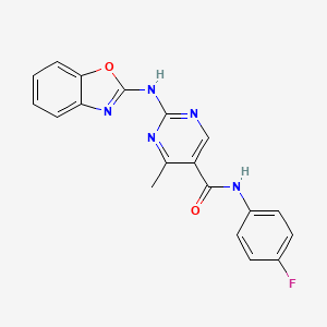 2-(1,3-benzoxazol-2-ylamino)-N-(4-fluorophenyl)-4-methylpyrimidine-5-carboxamide