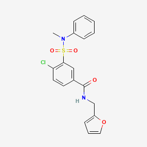 4-Chloro-N-(furan-2-ylmethyl)-3-(N-methyl-N-phenylsulfamoyl)benzamide